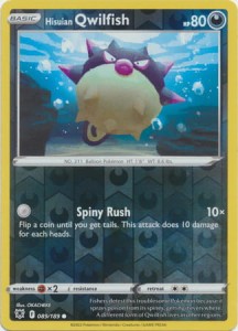 Hisuian Qwilfish - 089/189 - Common Reverse Holo - Pokemon karta  