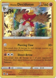 Hisuian Decidueye - 082/189 - Holo Rare - Pokemon karta  