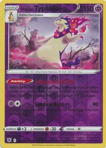 Hisuian Typhlosion - 052/189 - Holo Rare Reverse Holo - Pokemon karta 