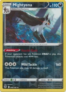 Mightyena - 096/189 - Rare Reverse Holo - Pokemon karta  