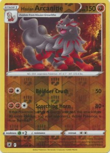 Hisuian Arcanine - 071/189 - Rare Reverse Holo - Pokemon karta