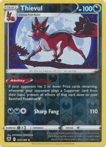 Thievul - 104/189 - Rare Reverse Holo - Pokemon karta