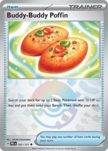 Buddy-Buddy Poffin - 101/131 - Uncommon Pokeball Reverse Holo Pokemon