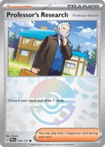 Professor's Research Professor Rowan 124/131 Pokeball Reverse Holo Pokemon