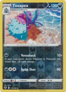 Toxapex - 115/195 - Uncommon Reverse Holo - Pokemon 