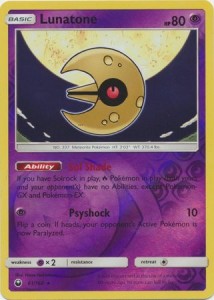Lunatone - 61/168 - Holo Rare Reverse Holo - Pokemon