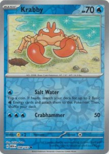 Pokemon 151 Krabby - 098/165 - Common Reverse Holo