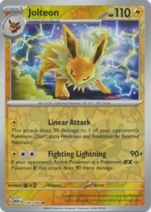 Pokemon 151 Jolteon - 135/165 - Holo Rare Reverse Holo