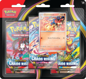 Pokémon TCG: Mega Evolution - Chaos Rising - 3-Pack Blister - PRZEDSPRZEDAŻ