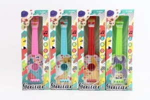 Kolorowa gitara dla dzieci w pudełku 28cm mix