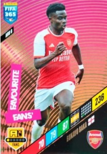 FIFA 365 2024 Panini ARS 6 BUKAYO SAKA ARSENAL
