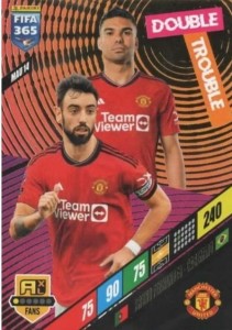 FIFA 365 2024 Panini DOUBLE TROUBLE MAU14 Bruno Fernandes / Casemiro