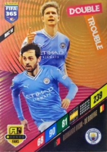 FIFA 365 2024 Panini DOUBLE TROUBLE MAC 14 SILVA / De BRUYNE