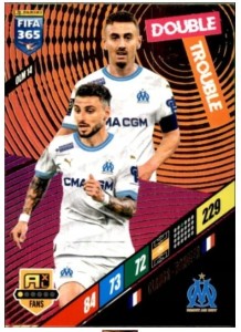 FIFA 365 2024 Panini DOUBLE TROUBLE Clauss - Rongier OLM 14 OLIMPIQUE