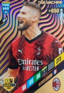 FIFA 365 2024 Panini - GOLD TIME MACHINE GOL 9 GIROUD MILAN