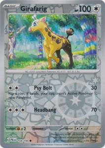 Girafarig - 154/193 Common - Reverse Holo Pokemon