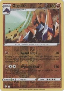 Gigalith - 88/203 - Rare Reverse Holo - Pokemon
