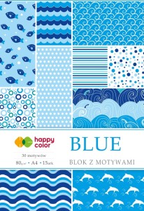 Blok artystyczny Happy Color A4 80g 15k - Blue