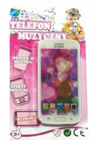 Telefon dla dzieci na baterie smartfon różowy