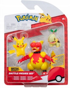 Zestaw figurek Pokemon Magmar Pikachu Turtwig