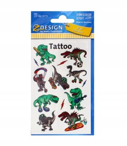 Tatuaże dla dzieci: Dinozaury 12szt