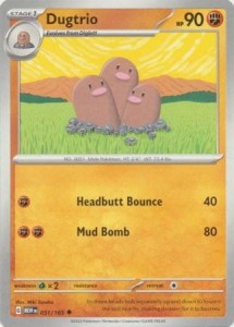 Pokemon 151 Dugtrio - 051/165 - Uncommon