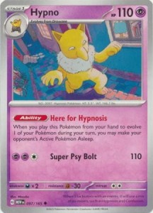 Pokemon 151 Hypno - 097/165 - Uncommon