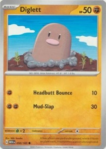 Pokemon 151 Diglett - 050/165 - Common