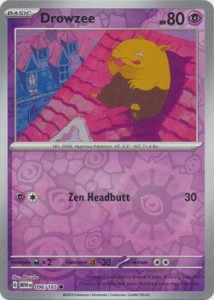 Pokemon 151 Drowzee - 096/165 - Common Reverse Holo