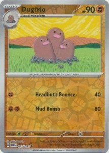 Pokemon 151 Dugtrio - 051/165 - Uncommon Reverse Holo