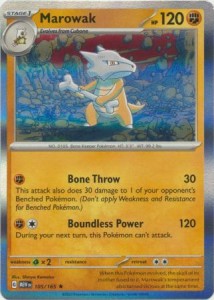 Pokemon 151 Marowak - 105/165 - Holo Rare
