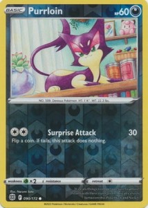 Purrloin - 090/172 - Common Reverse Holo Pokemon