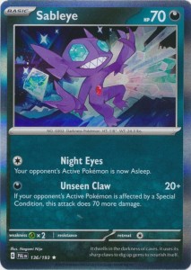 Sableye - 136/193 - Holo Rare Pokemon