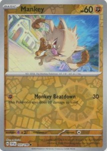 Mankey - 107/198 - Common Reverse Holo Pokemon