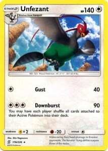 Unfezant - 176/236 - Rare Pokemon