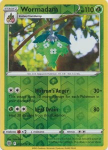 Wormadam - 010/172 - Rare Reverse Holo - Pokemon