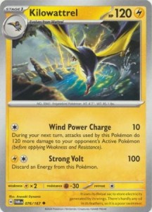 Kilowattrel - 076/167 - Uncommon - Pokemon