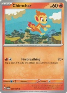 Chimchar - 031/167 - Common - Pokemon