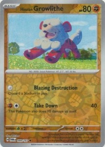 Hisuian Growlithe - 099/167 - Common Reverse Holo - Pokemon