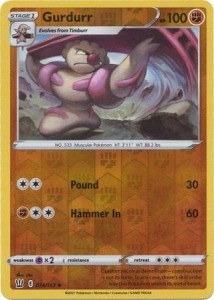 Gurdurr - 074/163 - Uncommon Reverse Holo Pokemon
