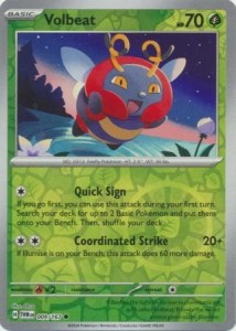 Volbeat - 009/167 - Common Reverse Holo - Pokemon