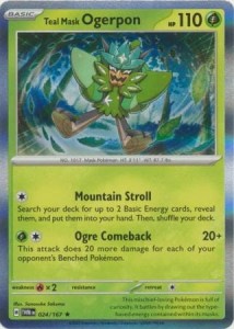 Teal Mask Ogerpon - 024/167 - Holo Rare - Pokemon