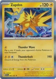 Zapdos - 065/167 - Holo Rare - Pokemon