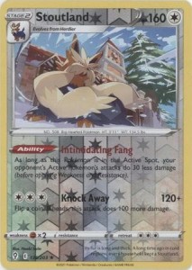 Stoutland - 135/203 - Rare Reverse Holo Pokemon