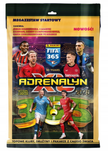 Karty Piłkarskie FIFA 365 2025 Adrenalyn Panini Mega Zestaw Startowy Album